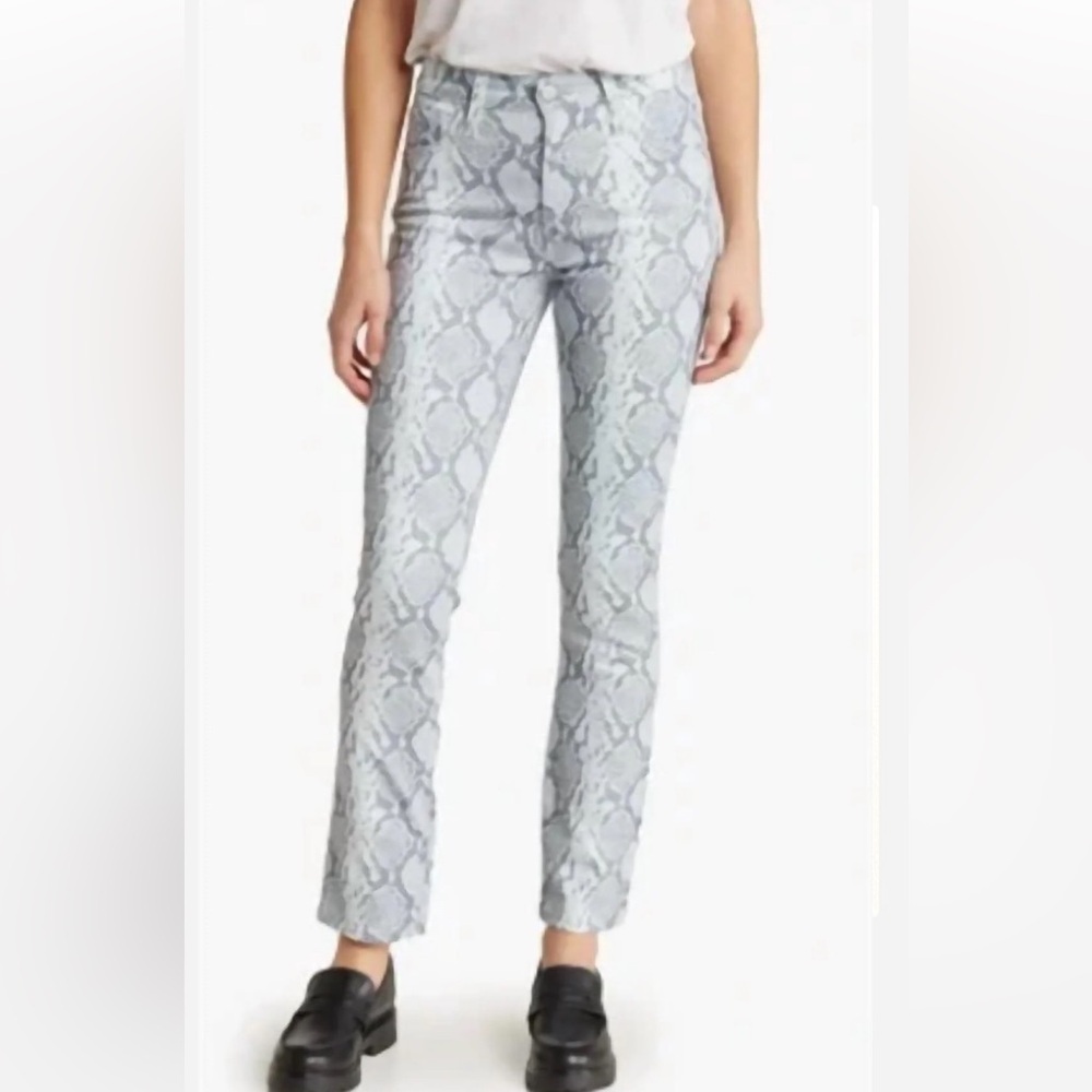 AG Adriano Goldschmied Mari High Rise Snake Print Straight Leg Jeans -Sz 28, NWT